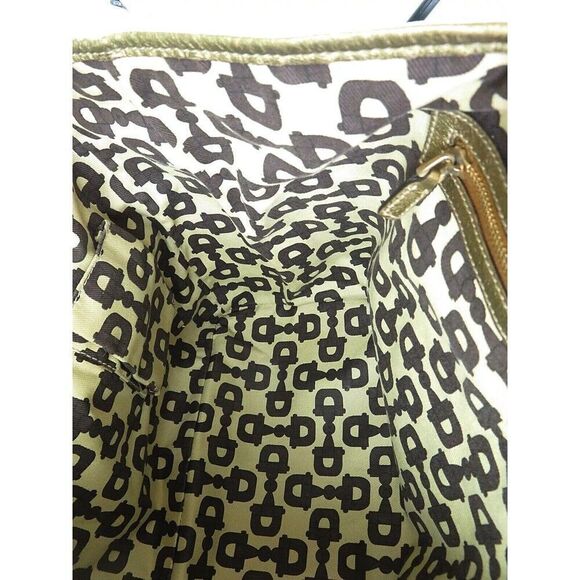 Auth GUCCI Brown GG Canvas and Gold Leather Sherry Line Tote Bag Purse #56244​ - Picture 10 of 14